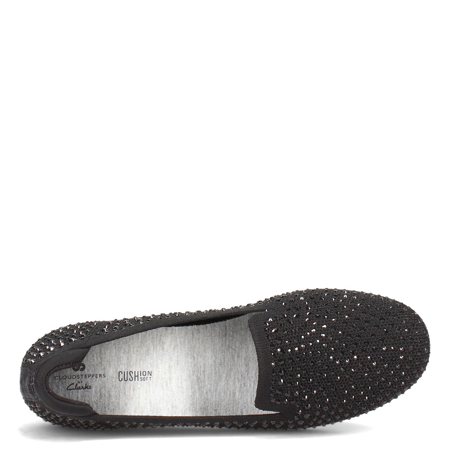 Peltz Shoes Women's Clarks Carly Dream Flat BLACK SPARKLE 26156915