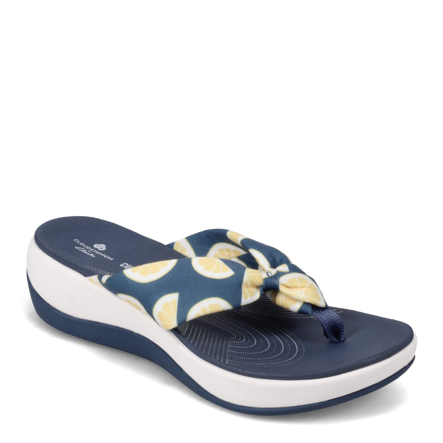 Peltz Shoes Women's Clarks Arla Glison Sandal BLUE YELLOW 26156950