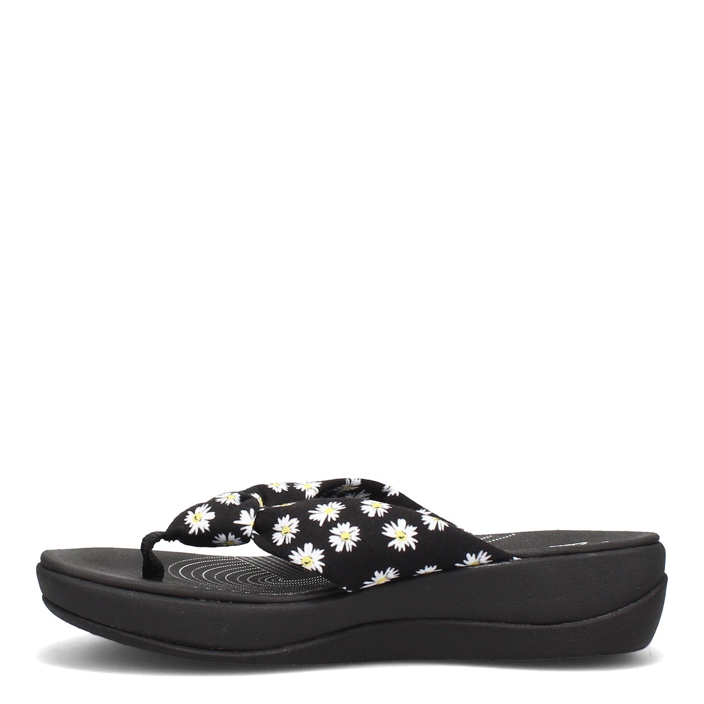 Peltz Shoes Women's Clarks Arla Glison Sandal BLACK FLORAL PRINT 26156957