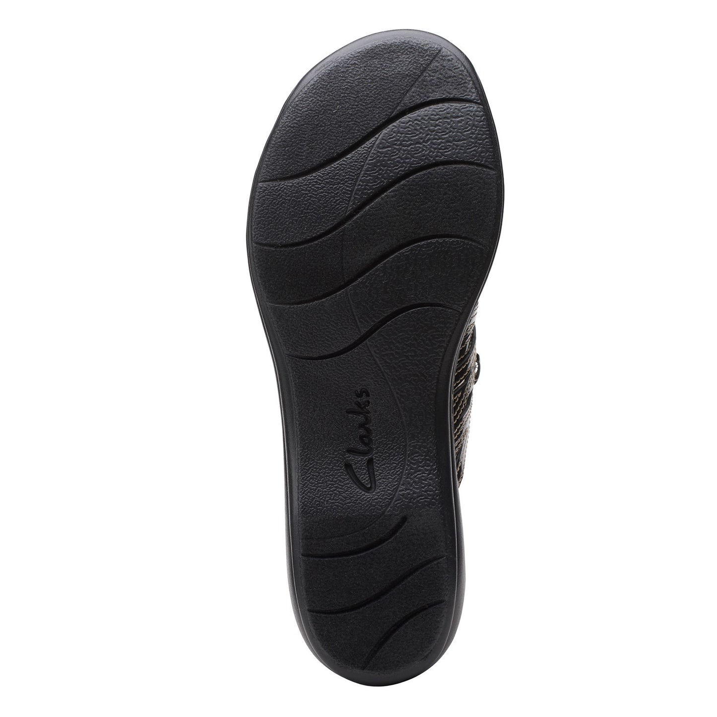 Peltz Shoes Women's Clarks Leisa Faye Sandal BLACK PATENT 26157547