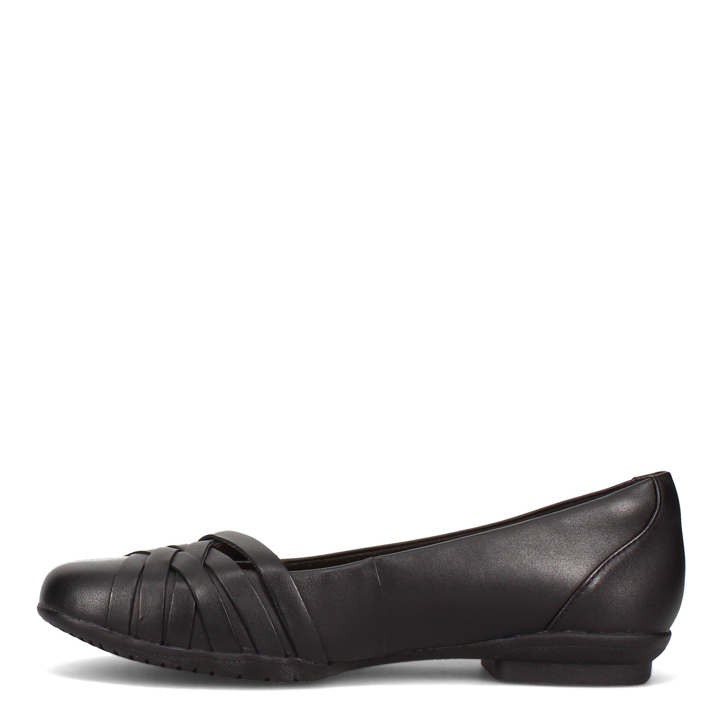 Peltz Shoes Women's Clarks Sara Clover Flat BLACK 26157698