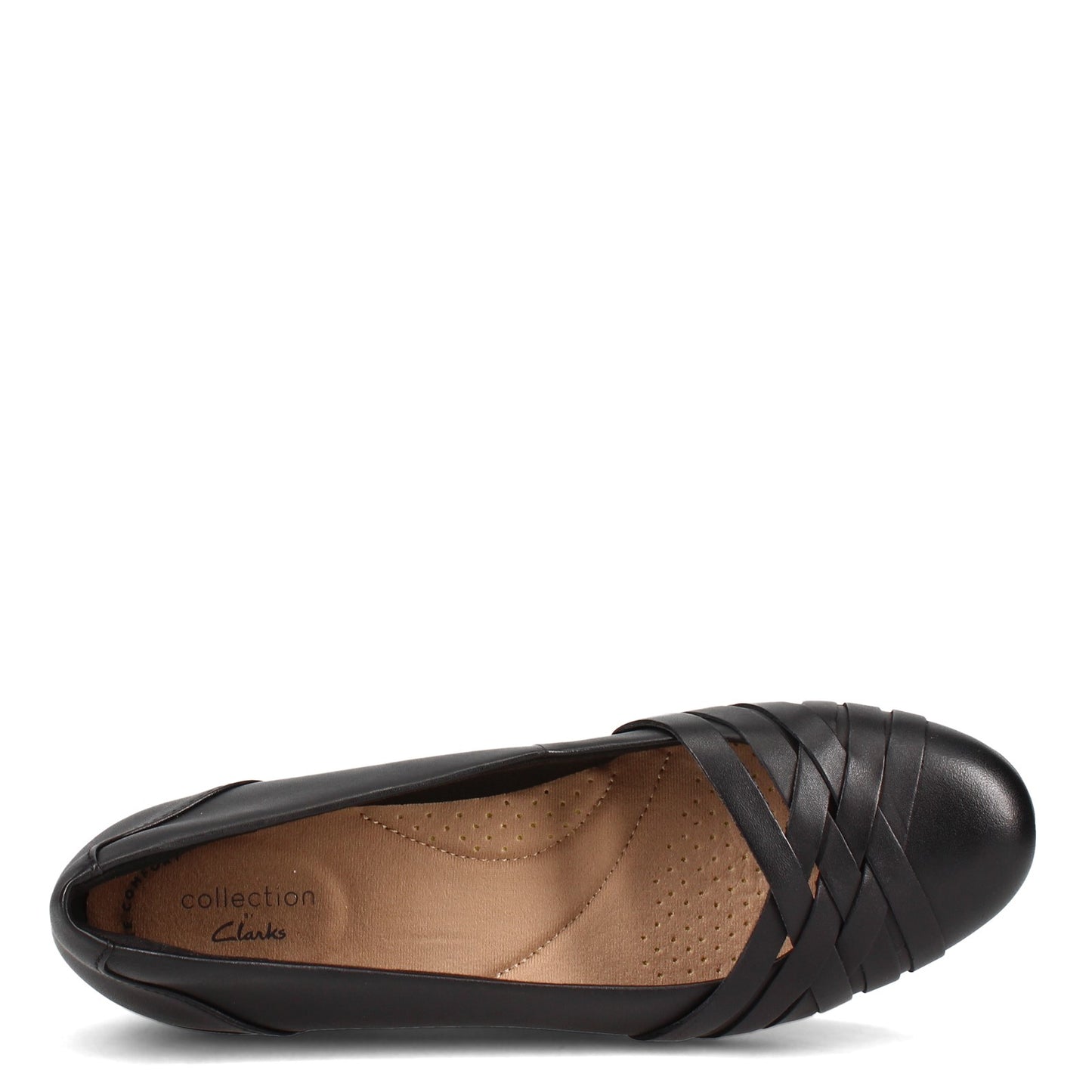 Peltz Shoes Women's Clarks Sara Clover Flat BLACK 26157698