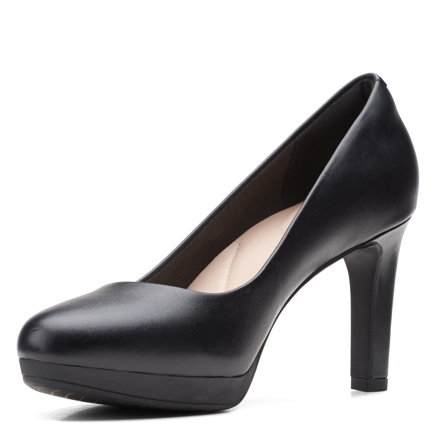 Peltz Shoes Women's Clarks Ambyr Joy Pump BLACK LEATHER 26157764