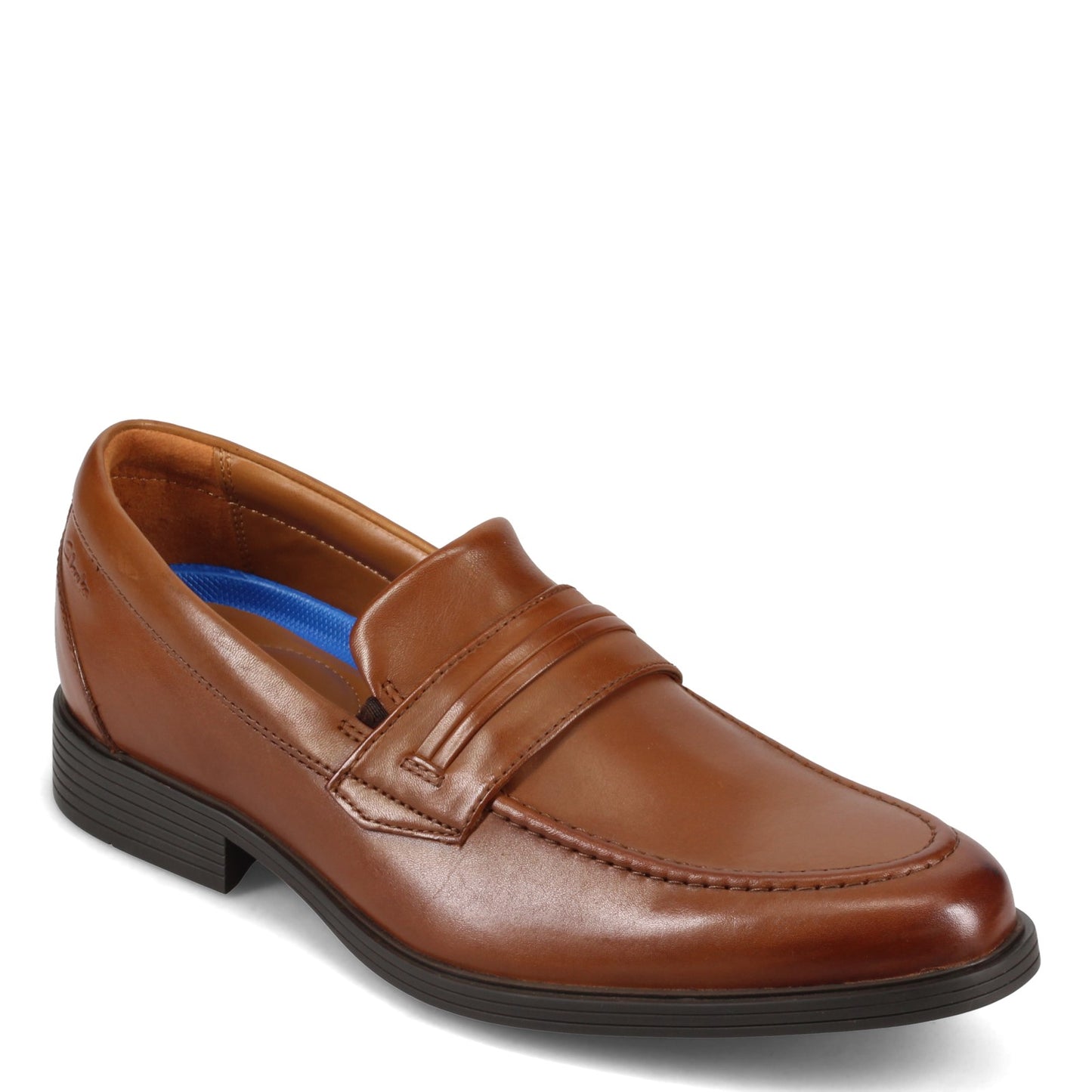 Peltz Shoes Men's Clarks Whiddon Loafer DARK TAN 26158004