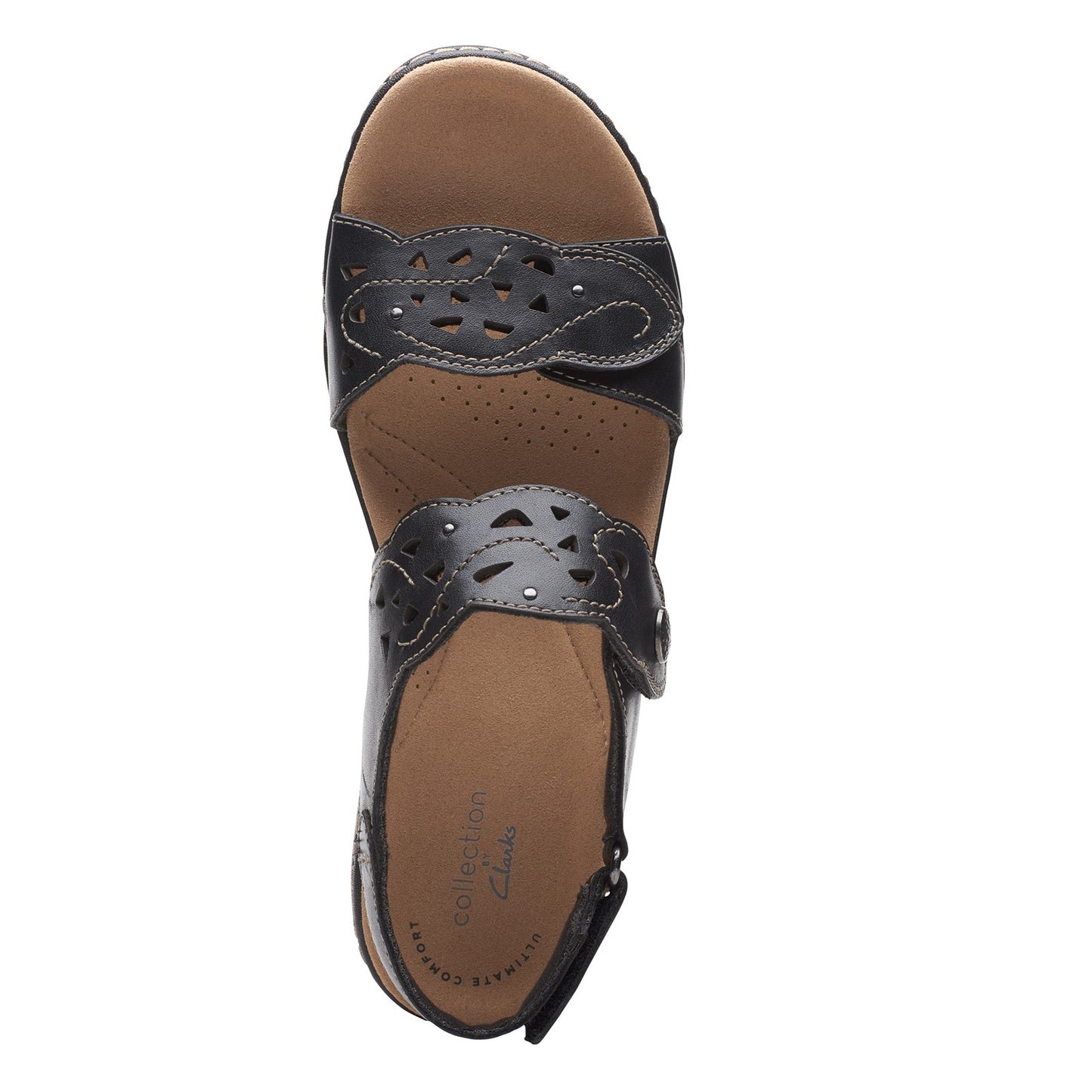 Peltz Shoes Women's Clarks Merliah Dove Sandal BLACK 26158252