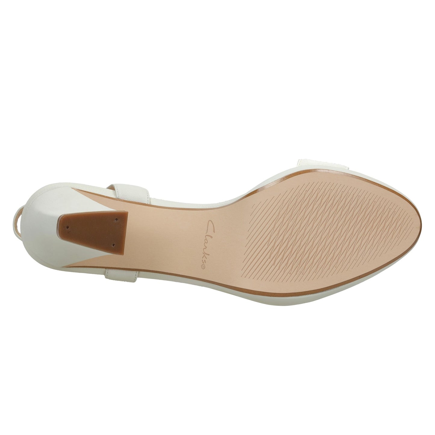 Peltz Shoes Women's Clarks Vista Strap Sandal WHITE 26158301