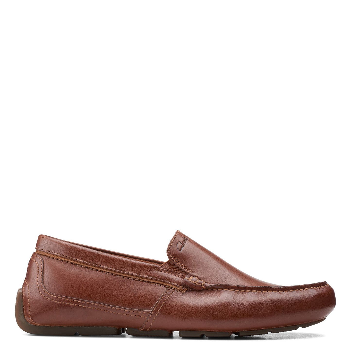 Peltz Shoes Men's Clarks Markman Plain Loafer DARK TAN 26158703