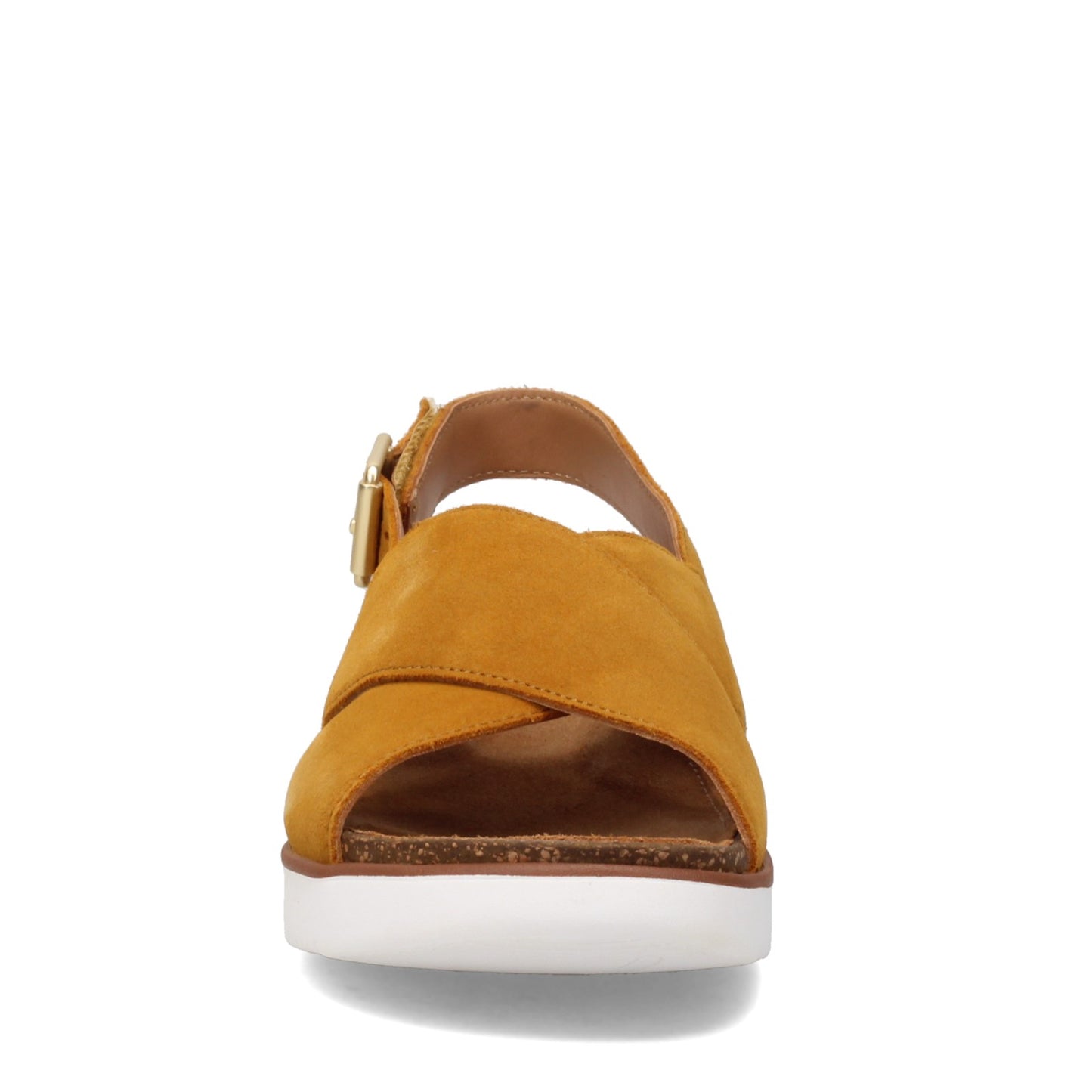 Peltz Shoes Women's Clarks Elayne Cross Sandal OCHRE 26159232