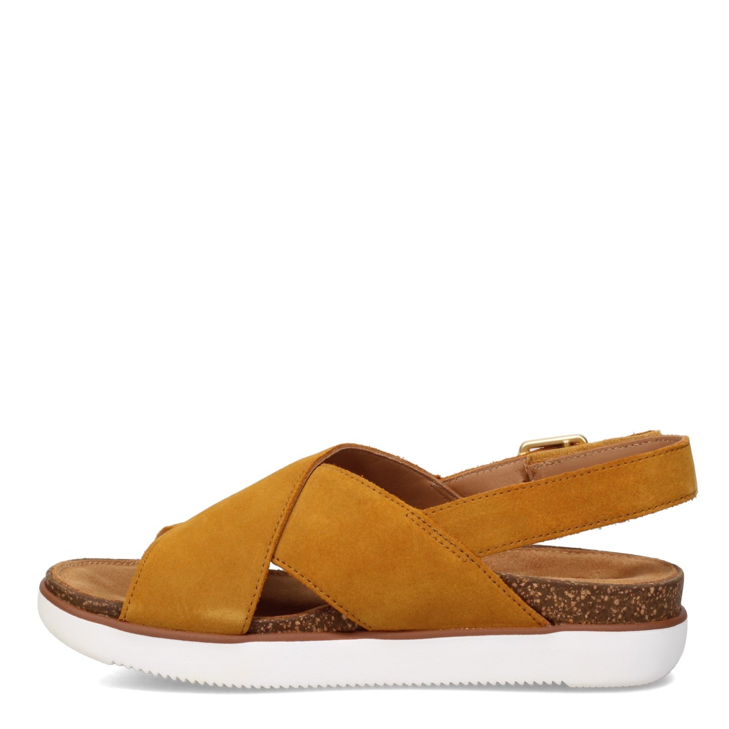 Peltz Shoes Women's Clarks Elayne Cross Sandal OCHRE 26159232