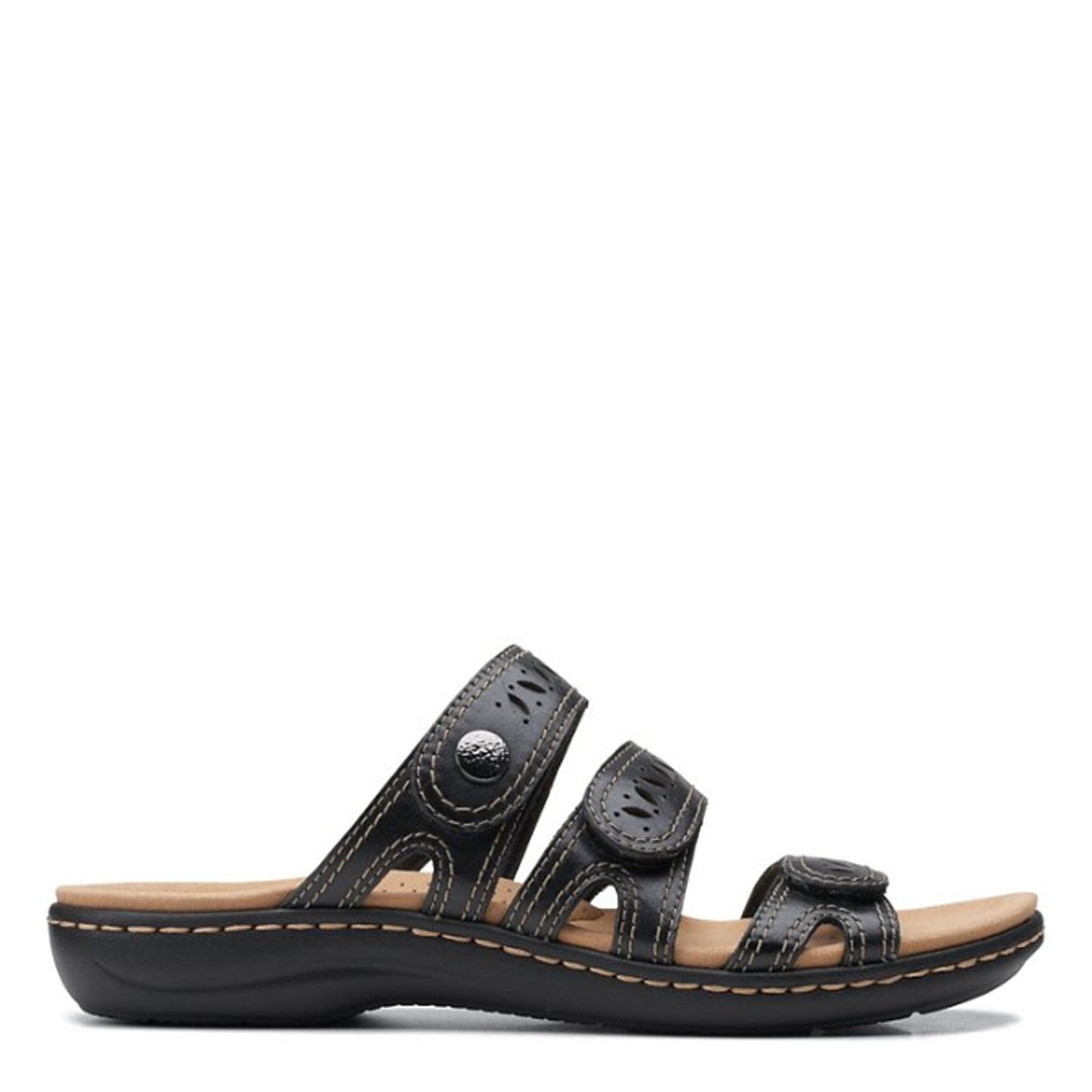 Peltz Shoes Women's Clarks Laurieann Dee Sandal BLACK 26159311