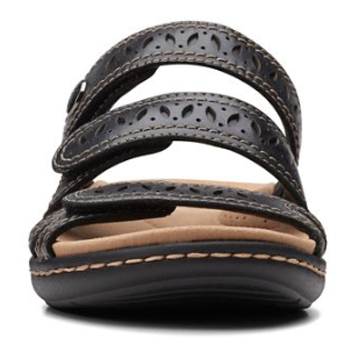Peltz Shoes Women's Clarks Laurieann Dee Sandal BLACK 26159311
