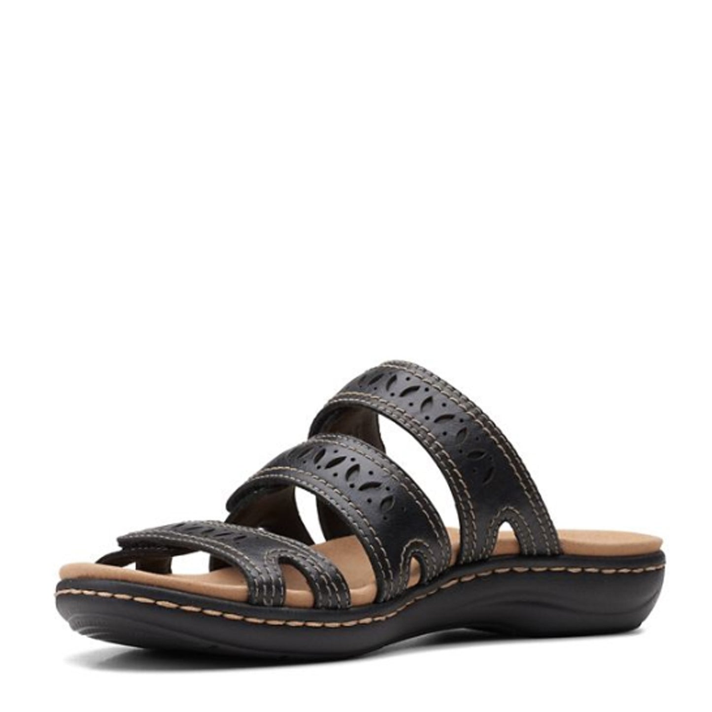 Peltz Shoes Women's Clarks Laurieann Dee Sandal BLACK 26159311
