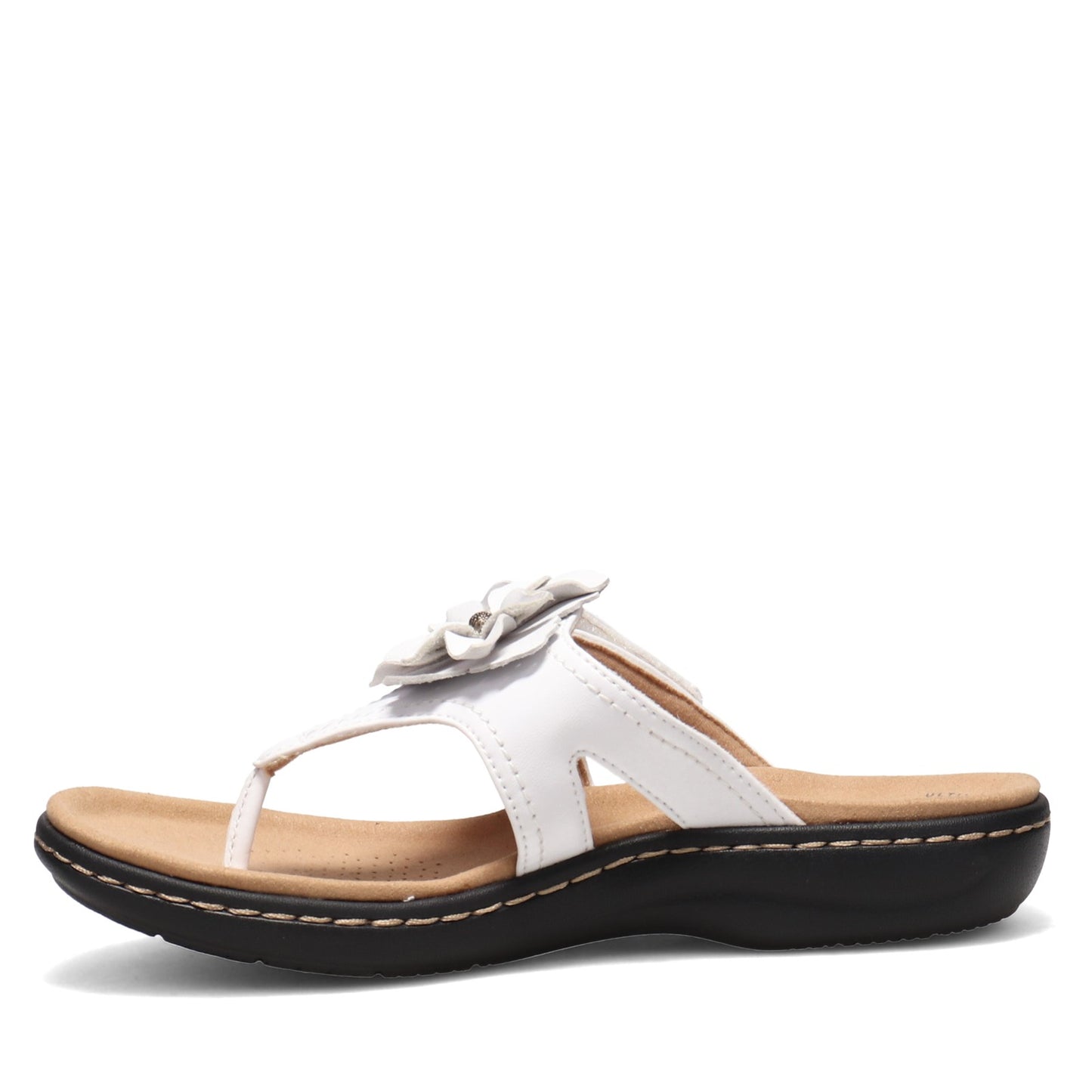 Peltz Shoes Women's Clarks Laurieann Gema Sandal WHITE 26159318