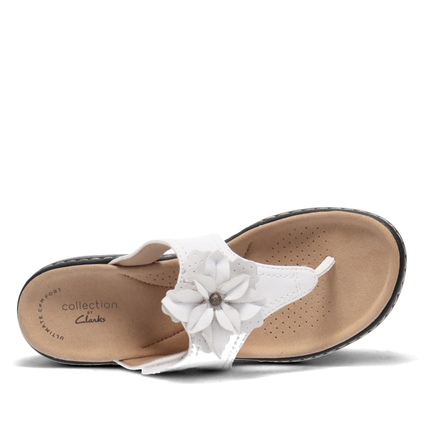 Peltz Shoes Women's Clarks Laurieann Gema Sandal WHITE 26159318