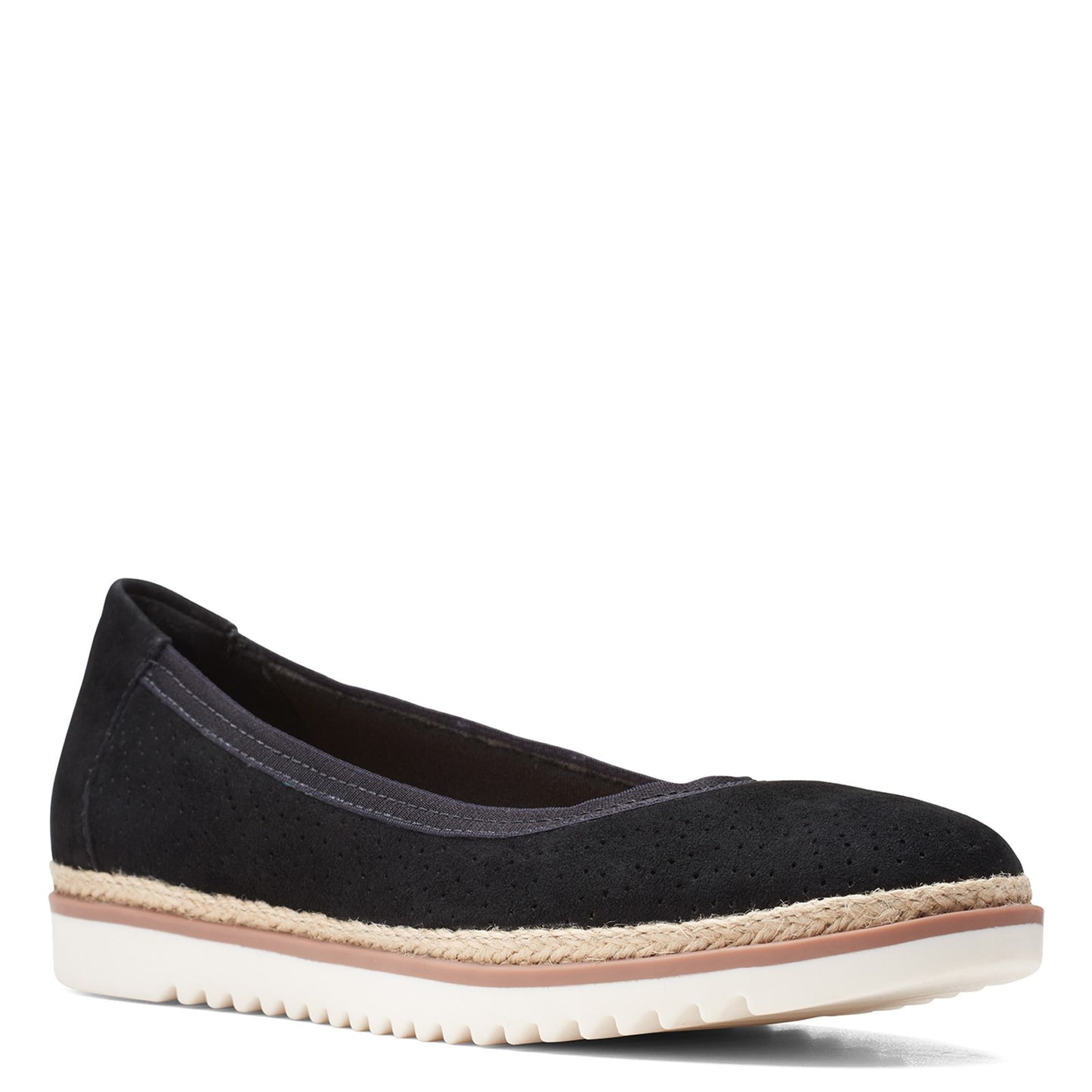 Peltz Shoes Women's Clarks Serena Kellyn Slip-On BLACK SUEDE 26159363