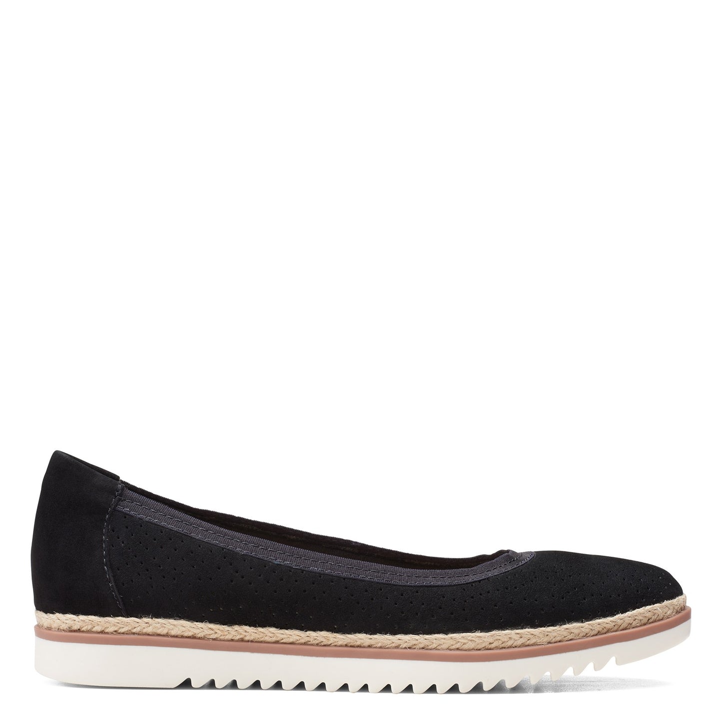 Peltz Shoes Women's Clarks Serena Kellyn Slip-On BLACK SUEDE 26159363