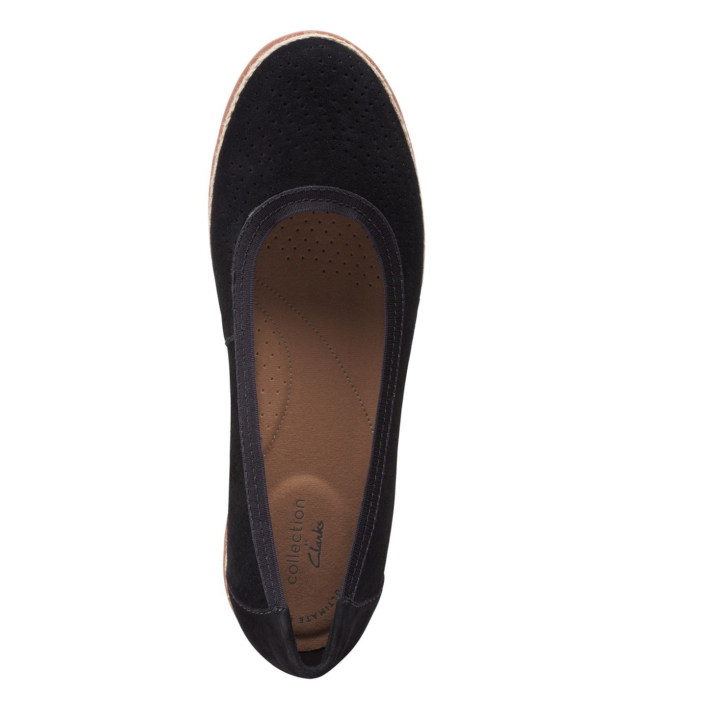 Peltz Shoes Women's Clarks Serena Kellyn Slip-On BLACK SUEDE 26159363