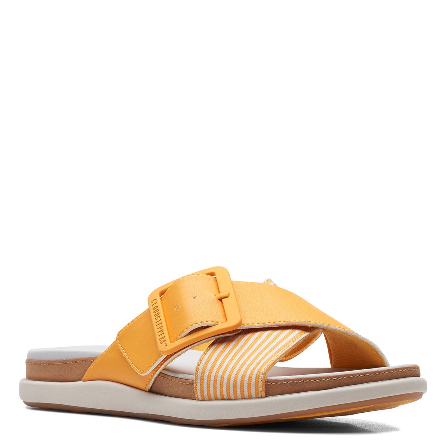 Peltz Shoes Women's Clarks Eliza April Sandal YELLOW 26159788