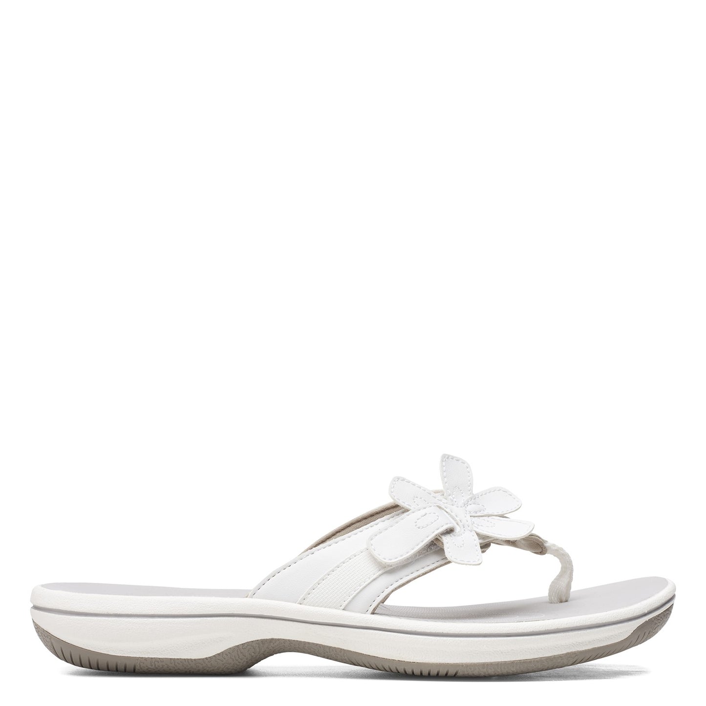 Peltz Shoes Women's Clarks Brinkley Flora Sandal WHITE 26159860