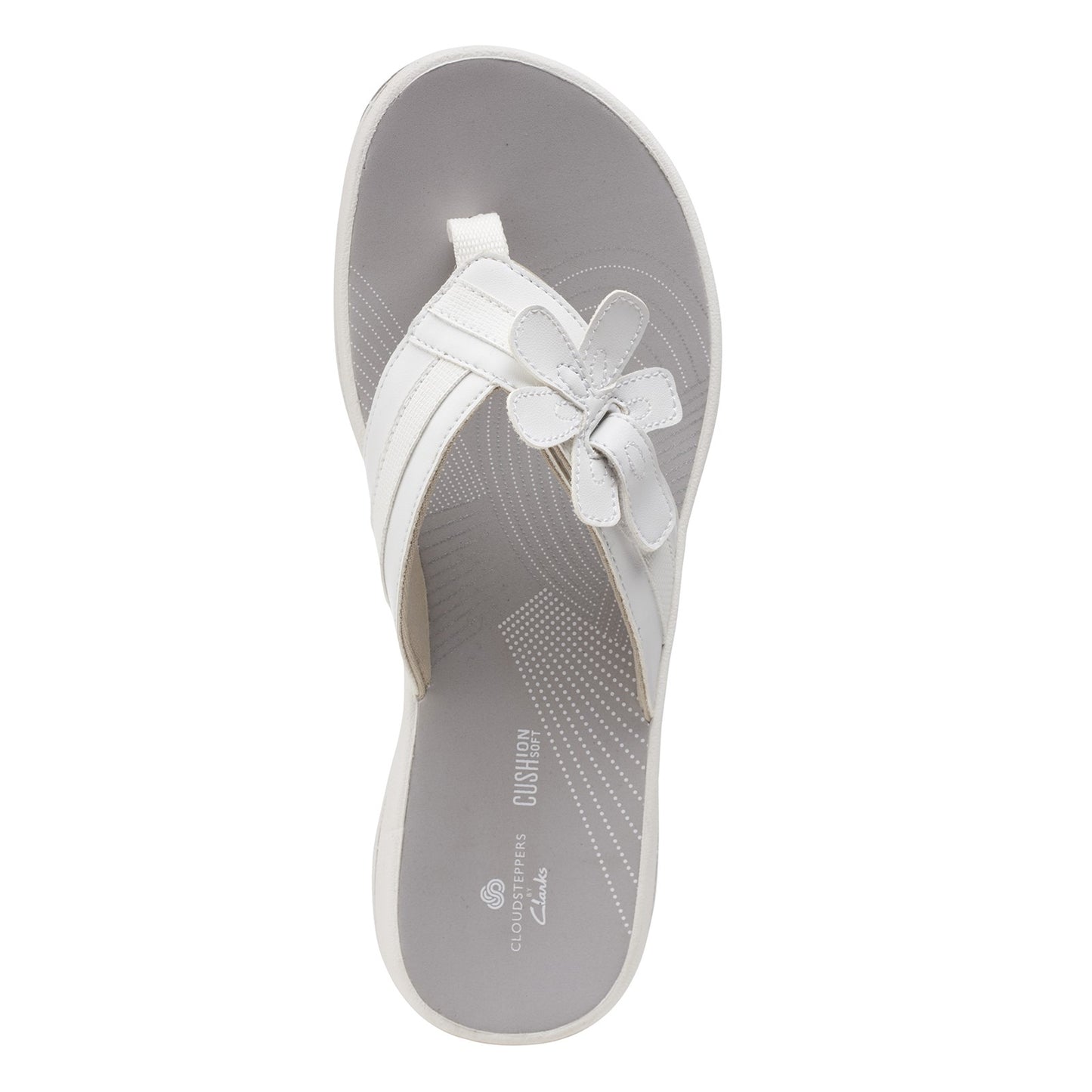 Peltz Shoes Women's Clarks Brinkley Flora Sandal WHITE 26159860