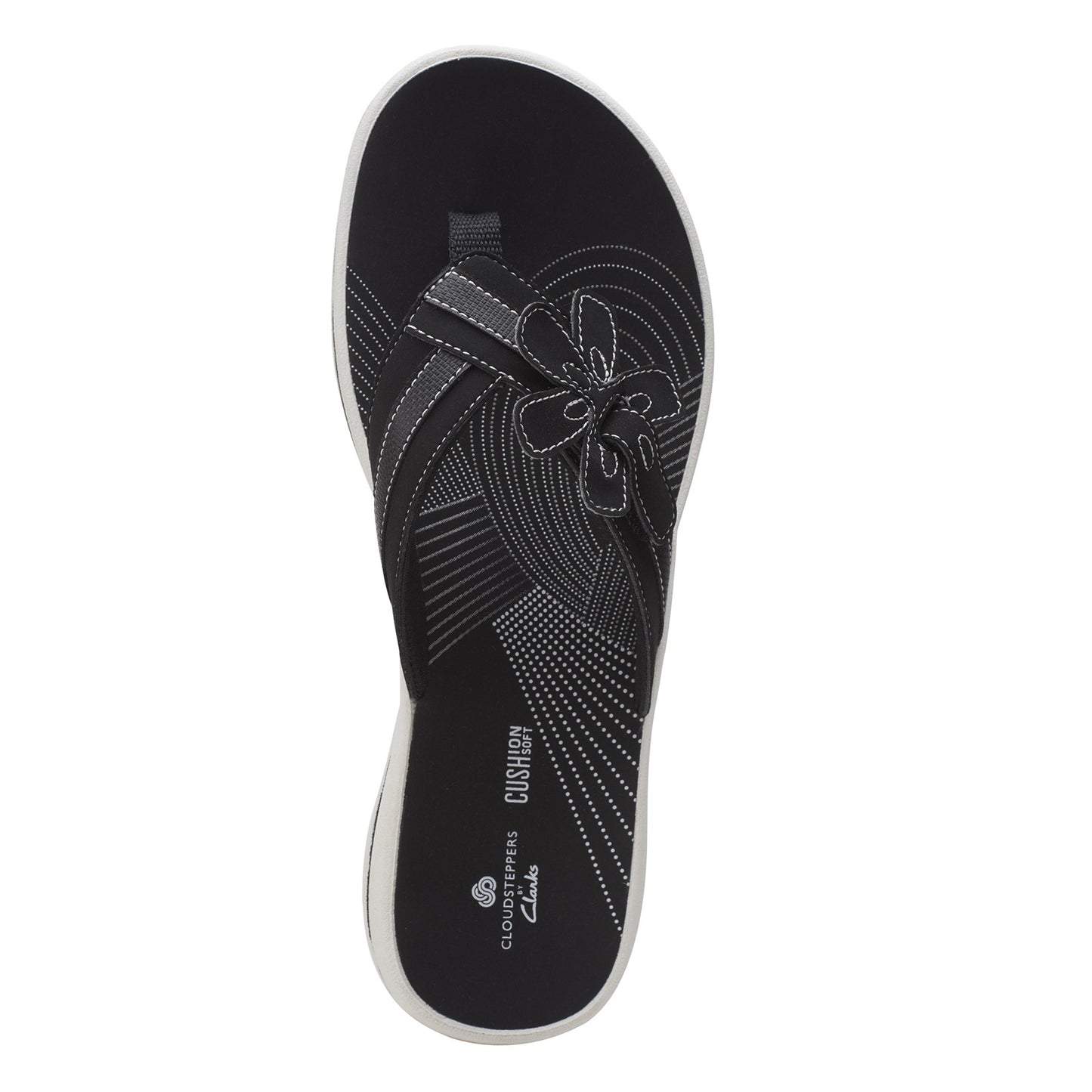 Peltz Shoes Women's Clarks Brinkley Flora Sandal BLACK 26159867