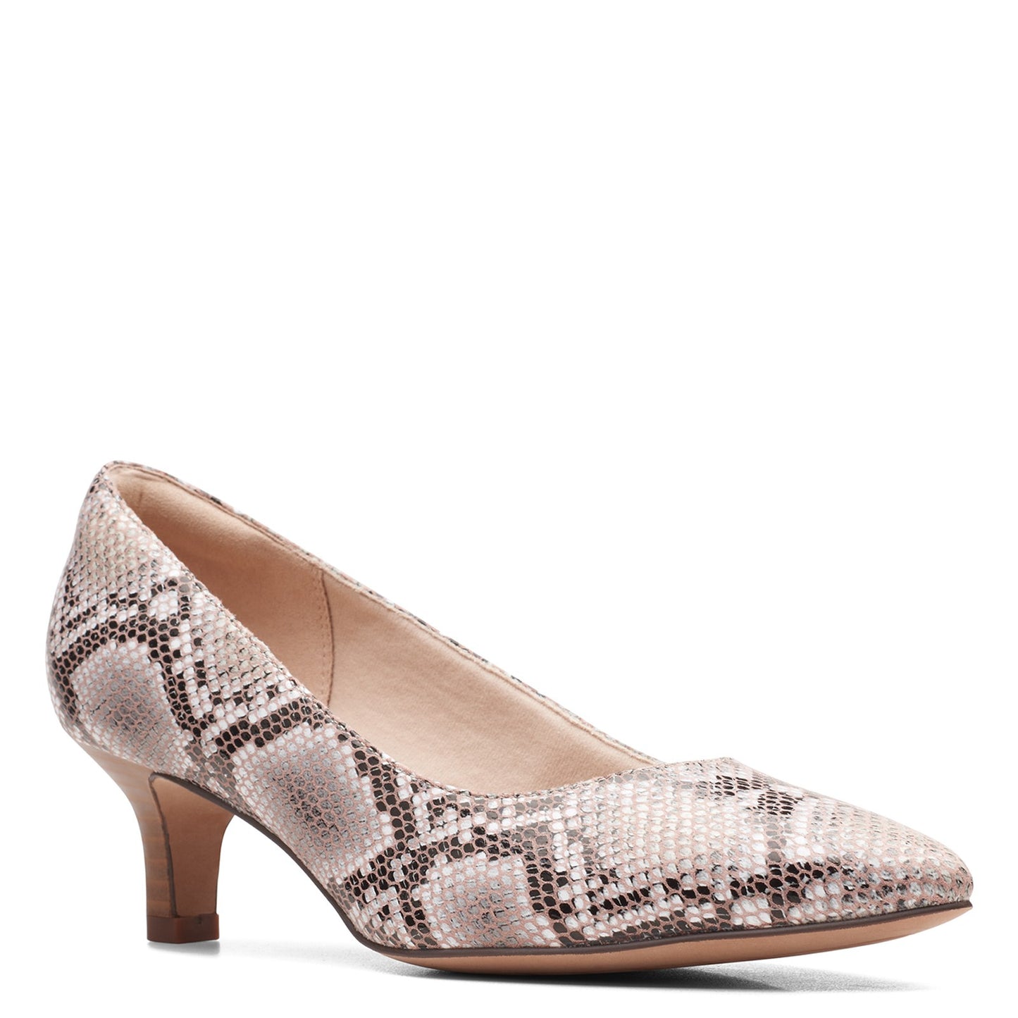 Peltz Shoes Women's Clarks Shondrah Ruby Pump NATURAL SNAKE 26160655
