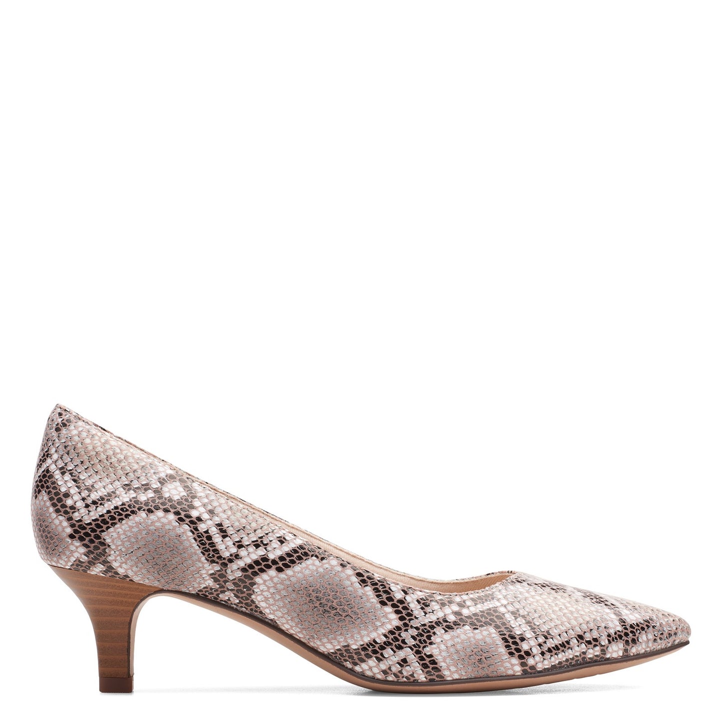 Peltz Shoes Women's Clarks Shondrah Ruby Pump NATURAL SNAKE 26160655
