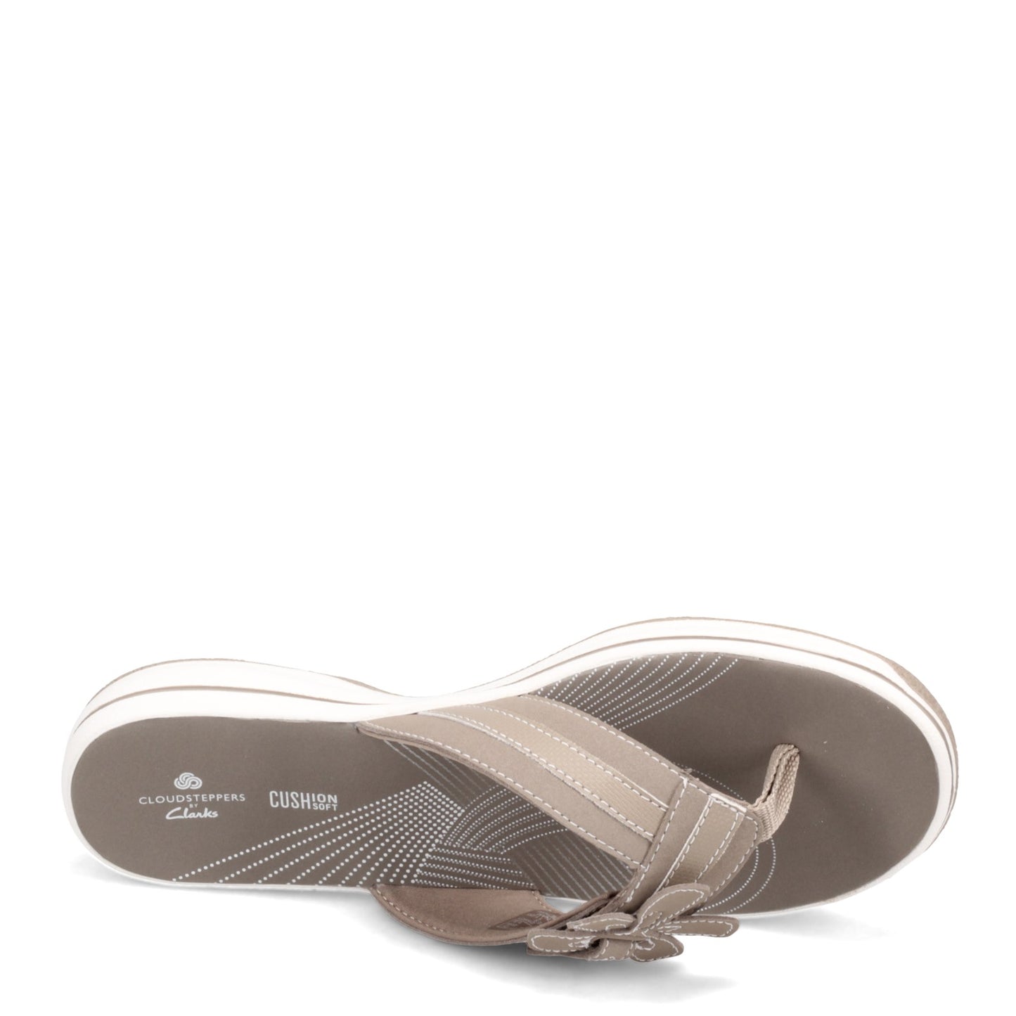Peltz Shoes Women's Clarks Brinkley Flora Sandal TAUPE 26160791
