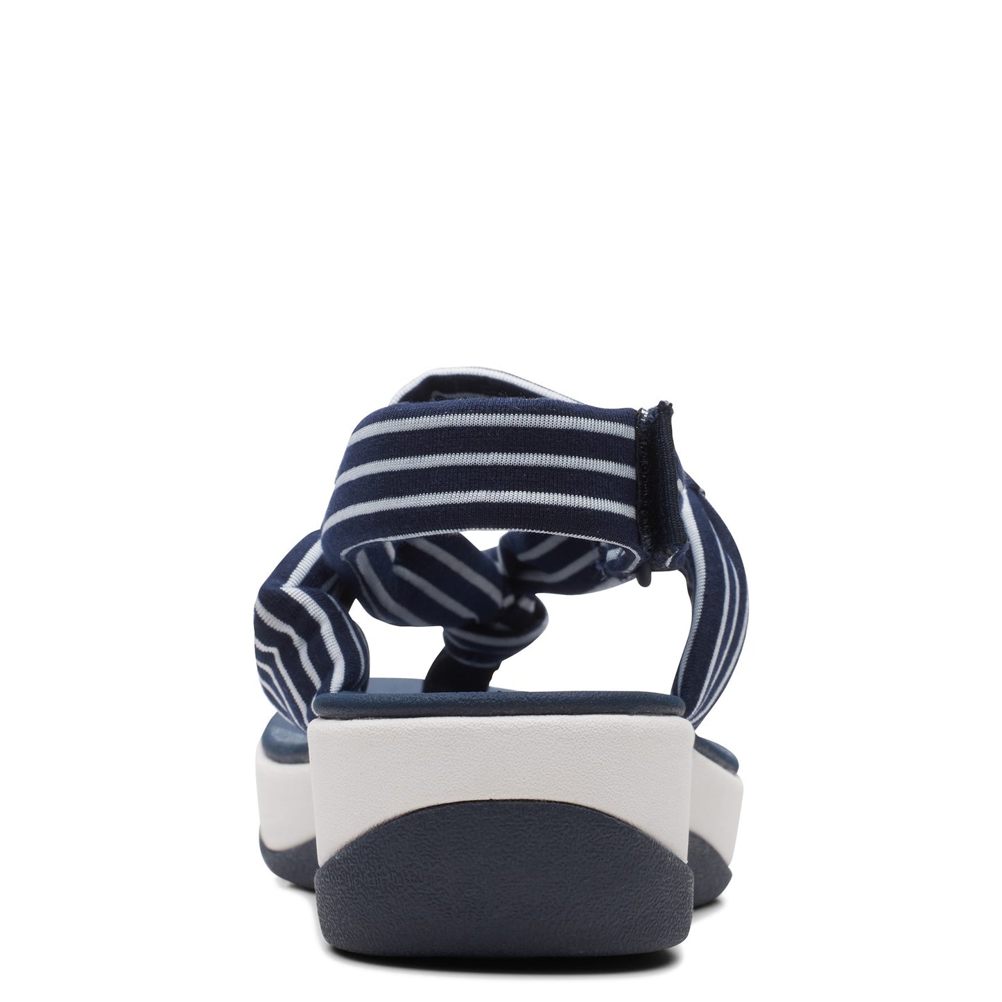 Peltz Shoes Women's Clarks Arla Nicole Sandal NAVY WHITE 26161069
