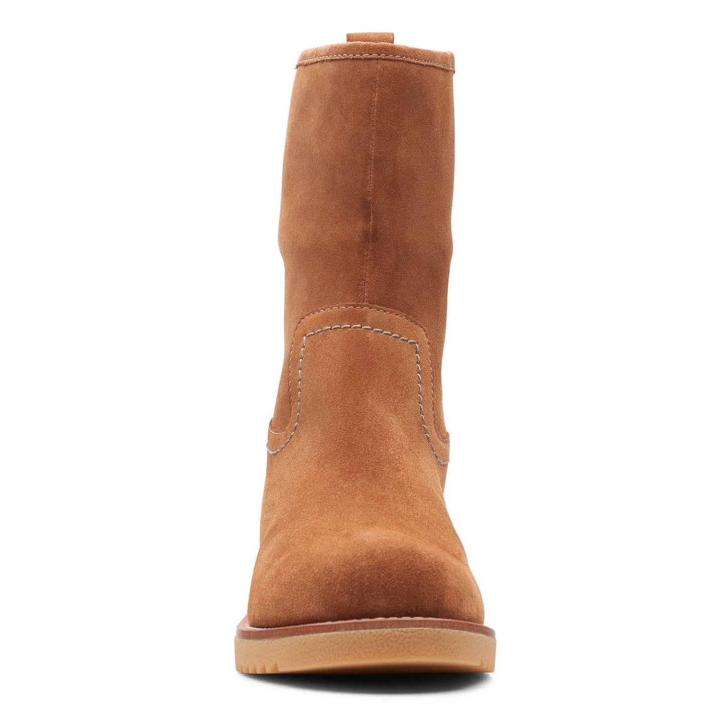 Peltz Shoes Women's Clarks Eden Mid Hi Boot TAN SUEDE 26161549