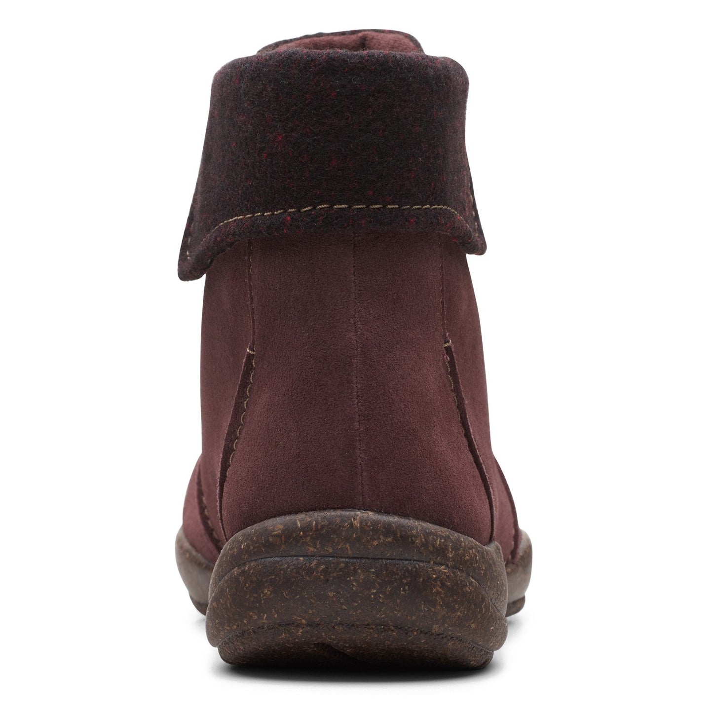 Peltz Shoes Women's Clarks Roseville Lace Boot BURGUNDY SUEDE 26161998