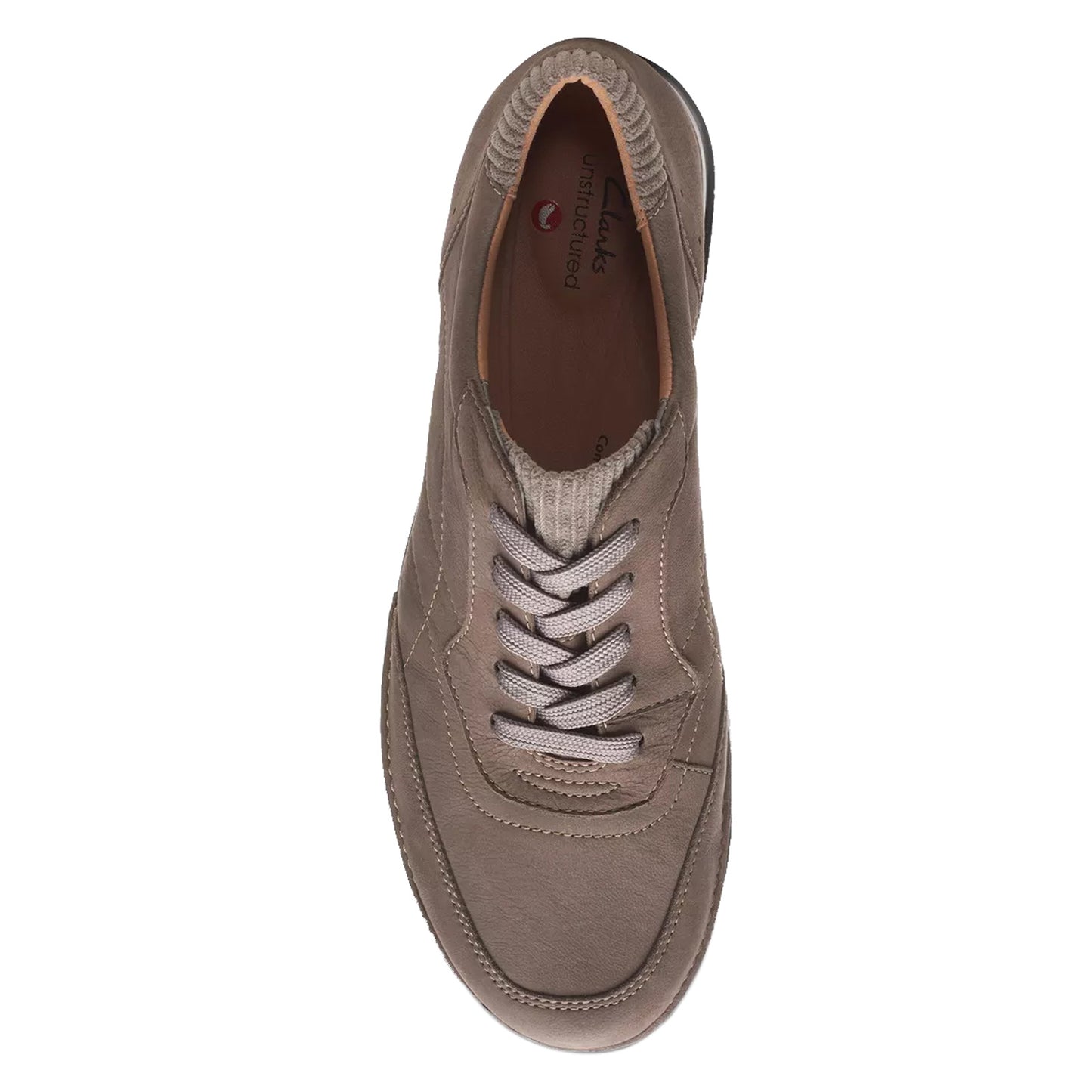 Peltz Shoes Women's Clarks Appley Tie Sneaker TAUPE 26162050
