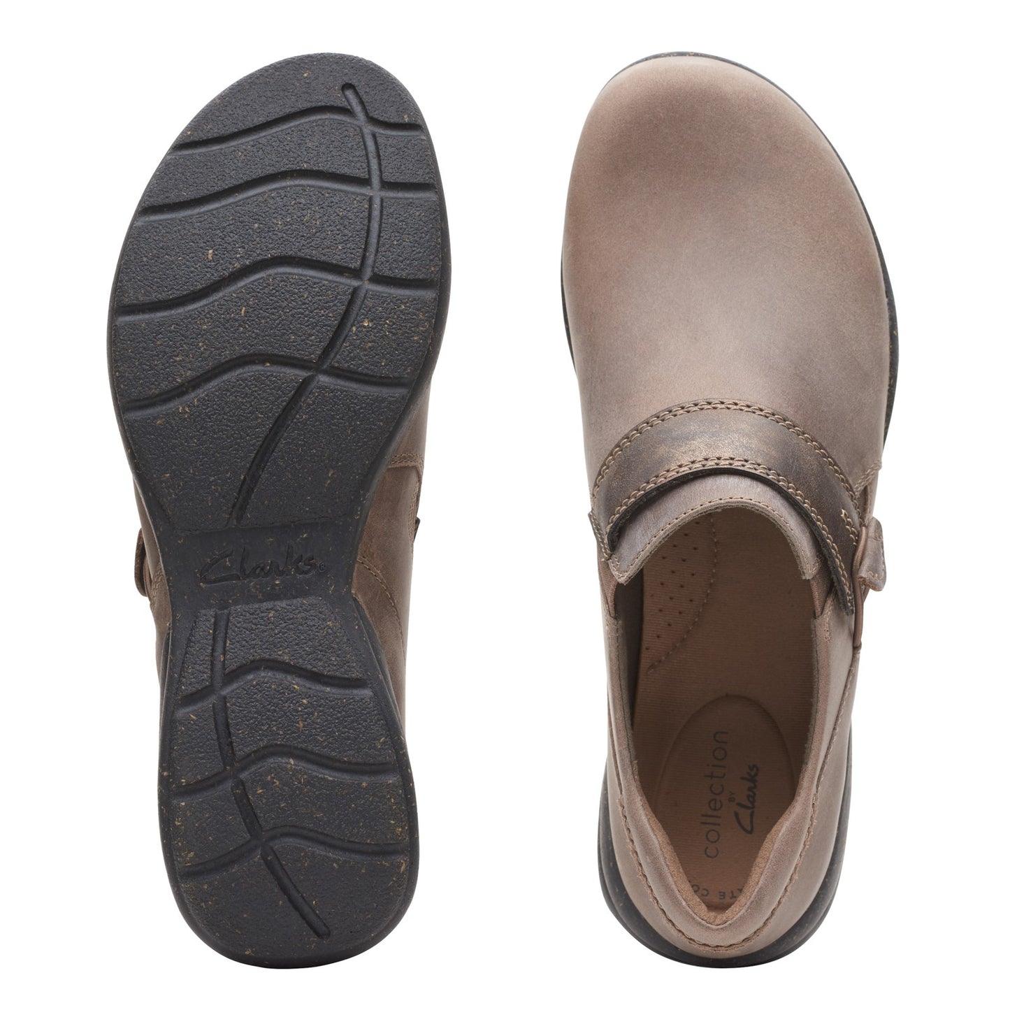 Peltz Shoes Women's Clarks Roseville Dot Slip-On TAUPE 26162224