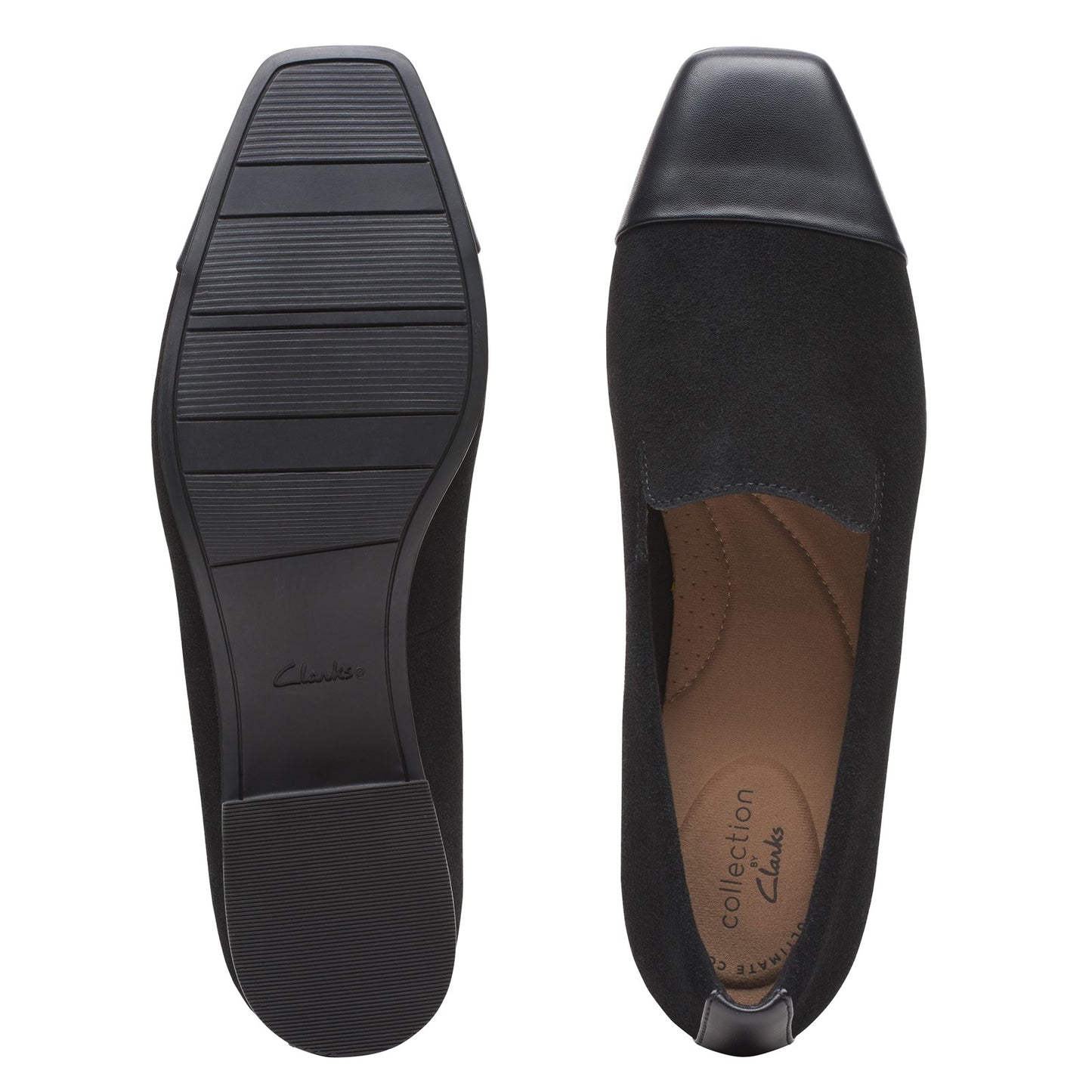 Peltz Shoes Women's Clarks Tilmont Step Loafer BLACK 26163330