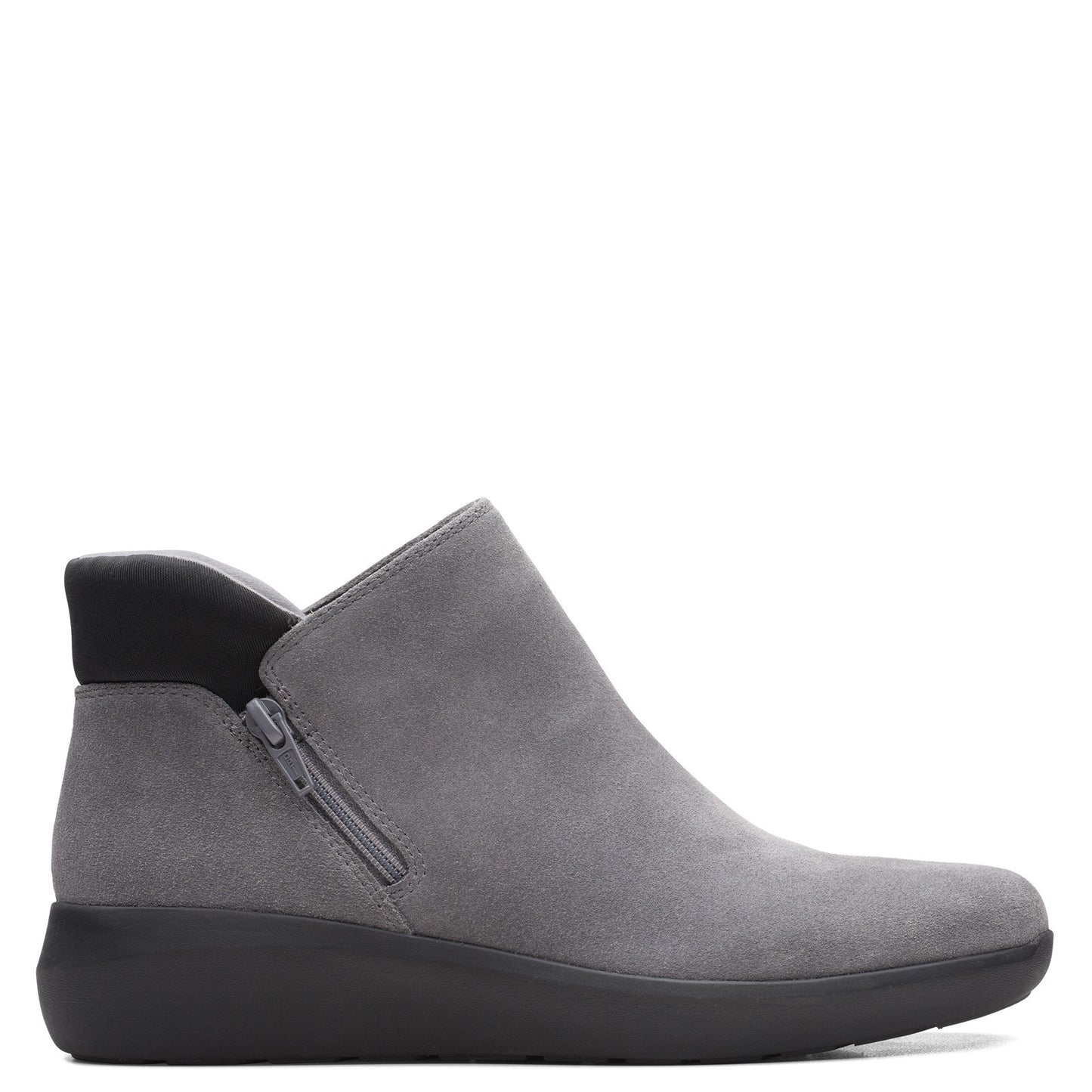 Peltz Shoes Women's Clarks Kayleigh Mid Boot GREY SUEDE 26163376