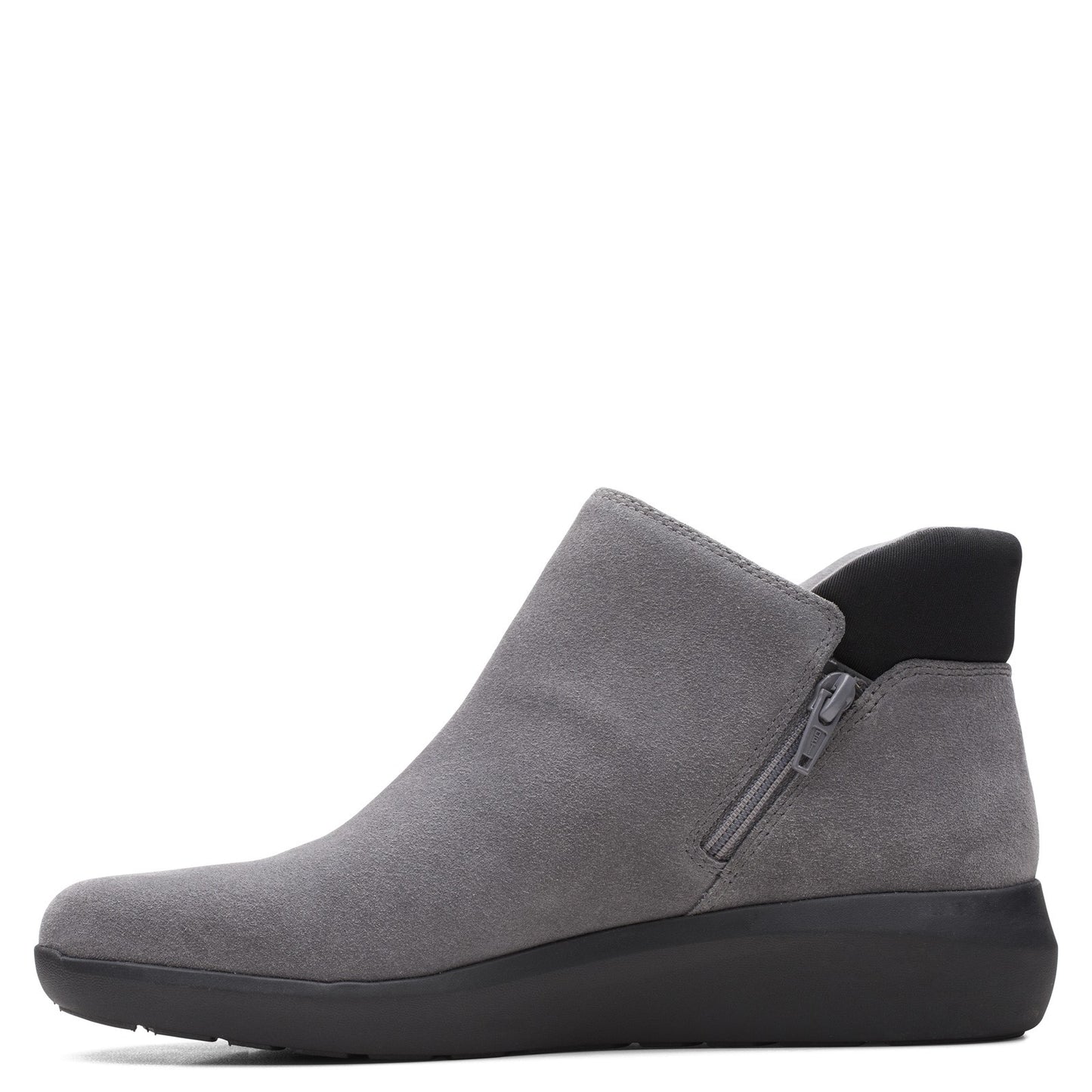 Peltz Shoes Women's Clarks Kayleigh Mid Boot GREY SUEDE 26163376