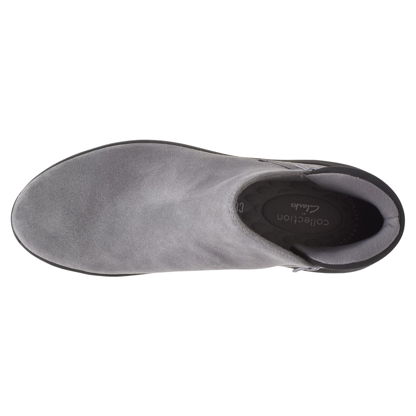 Peltz Shoes Women's Clarks Kayleigh Mid Boot GREY SUEDE 26163376