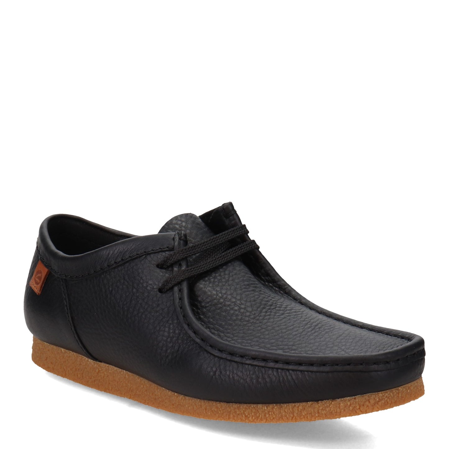 Peltz Shoes Men's Clarks Shacre II Run Shoe BLACK LEATHER 26163598