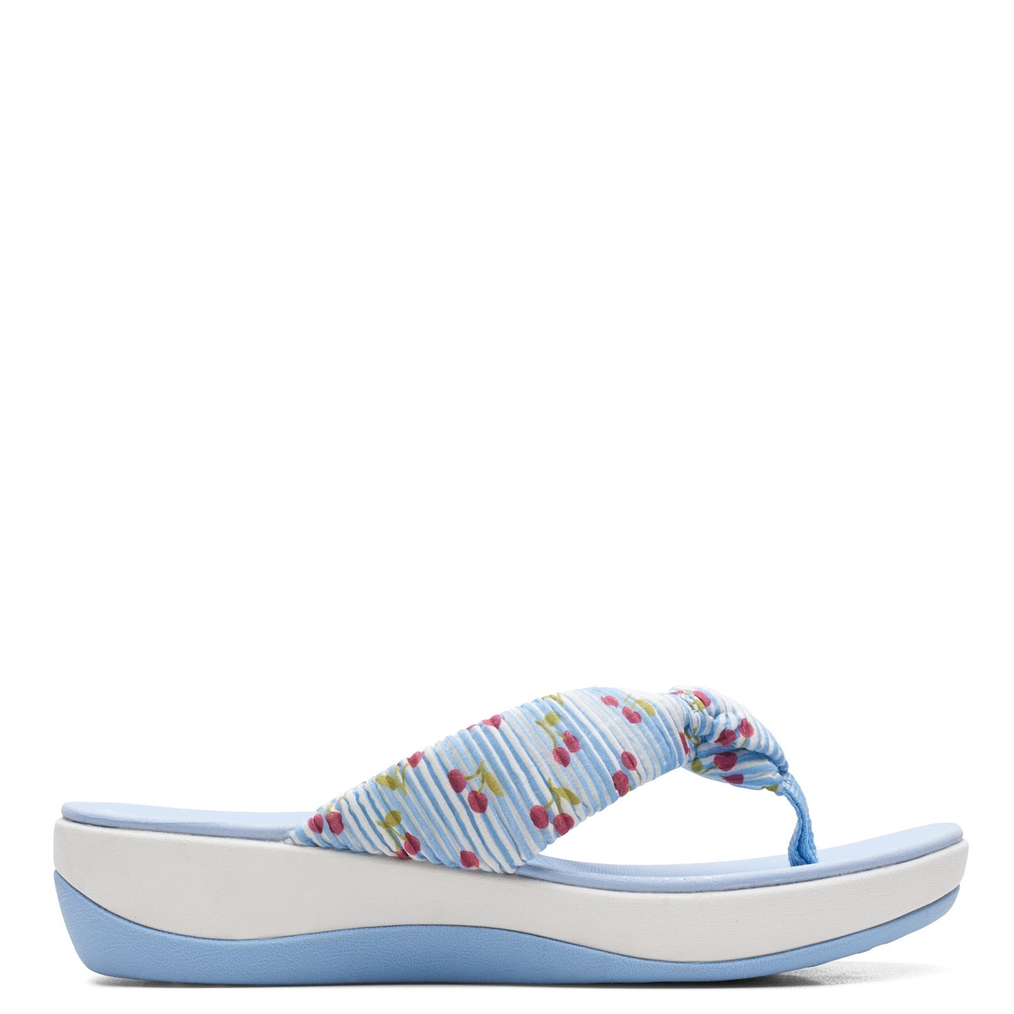 Peltz Shoes Women's Clarks Arla Glison Sandal BLUE / CHERRIES 26164476