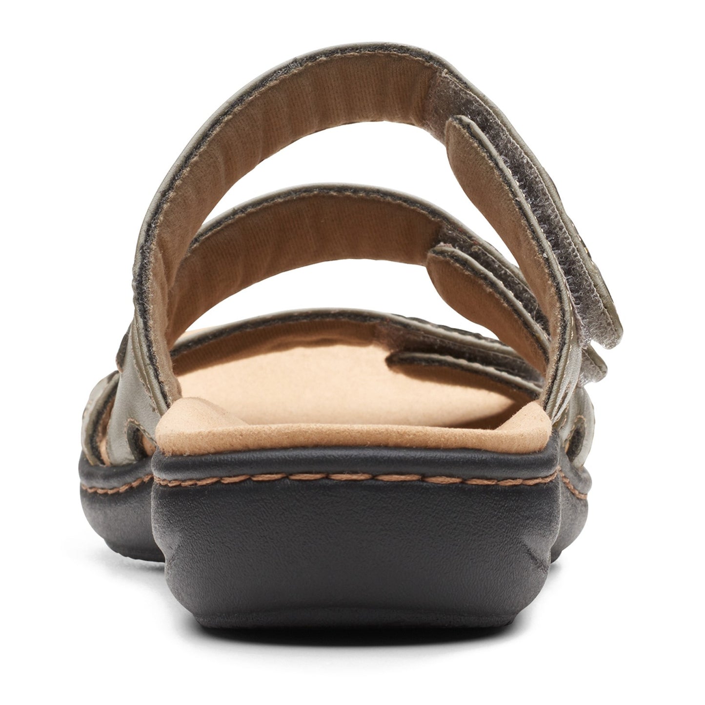 Peltz Shoes Women's Clarks Laurieann Cove Sandal OLIVE 26164597
