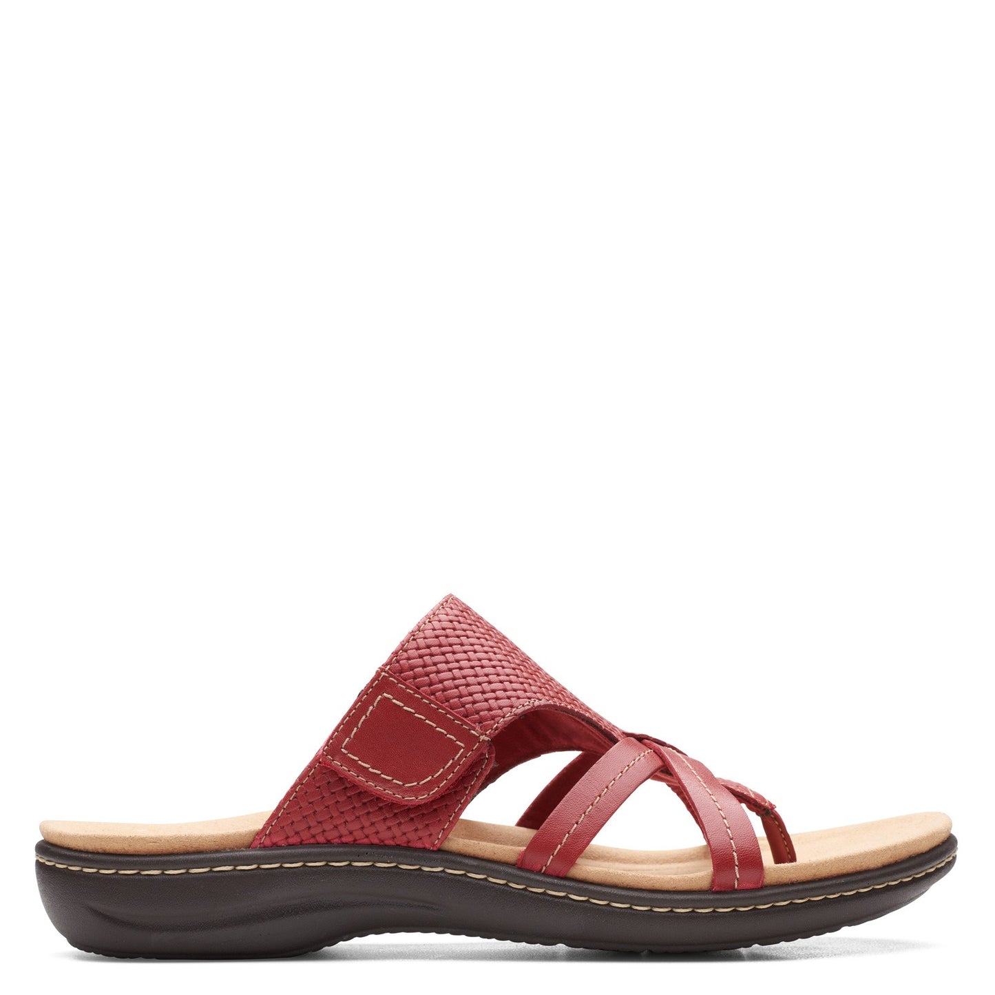 Peltz Shoes Women's Clarks Laurieann Edge Sandal RED 26164598