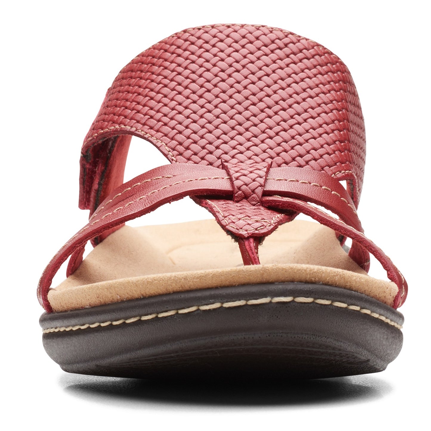 Peltz Shoes Women's Clarks Laurieann Edge Sandal RED 26164598