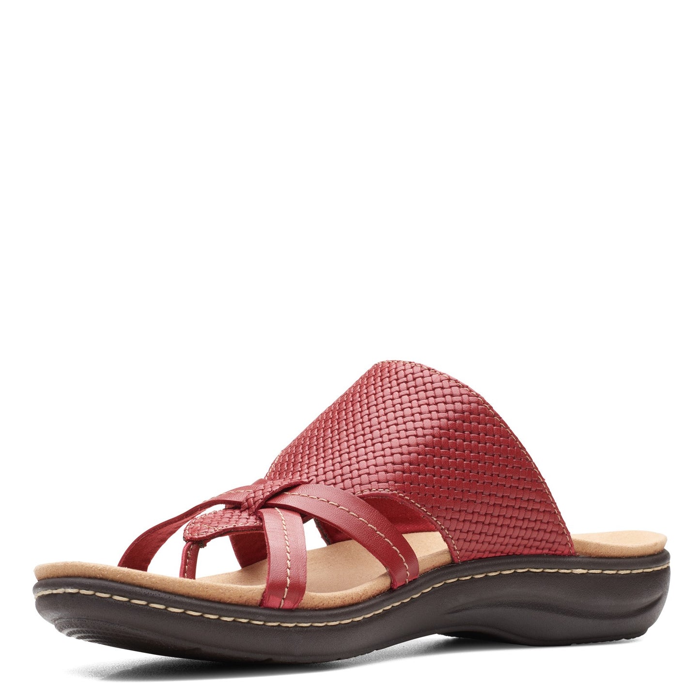 Peltz Shoes Women's Clarks Laurieann Edge Sandal RED 26164598