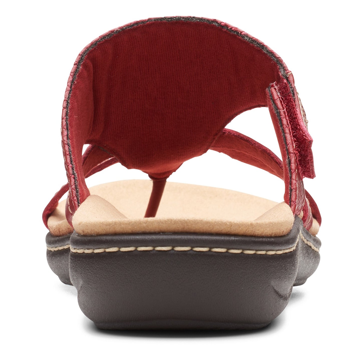 Peltz Shoes Women's Clarks Laurieann Edge Sandal RED 26164598