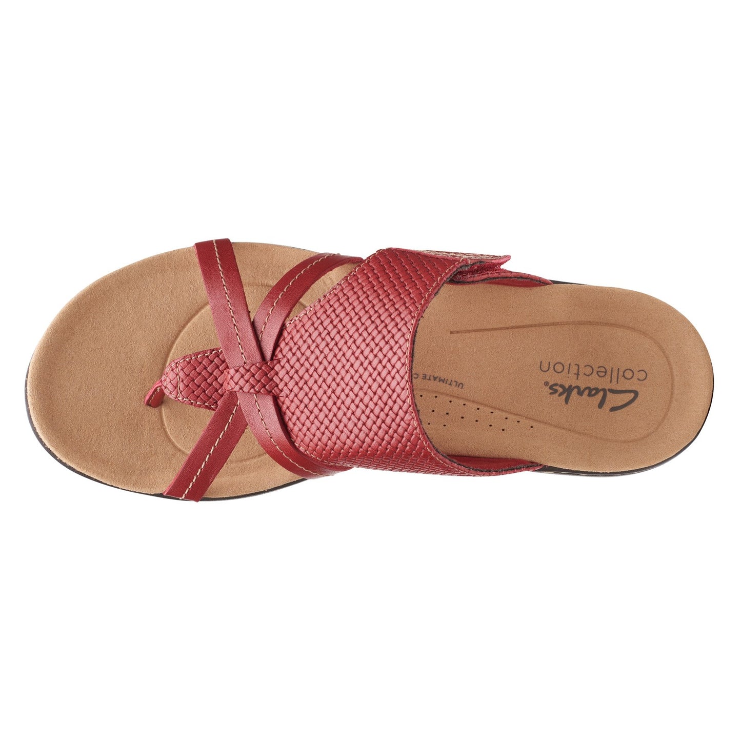 Peltz Shoes Women's Clarks Laurieann Edge Sandal RED 26164598