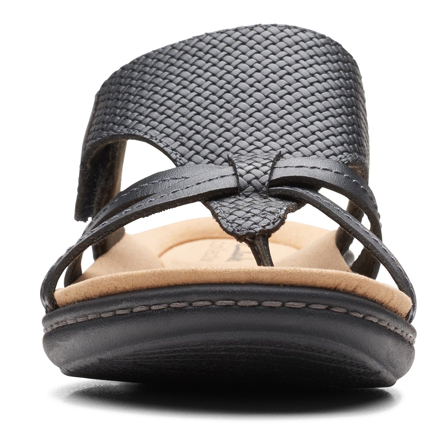 Peltz Shoes Women's Clarks Laurieann Edge Sandal BLACK 26164599