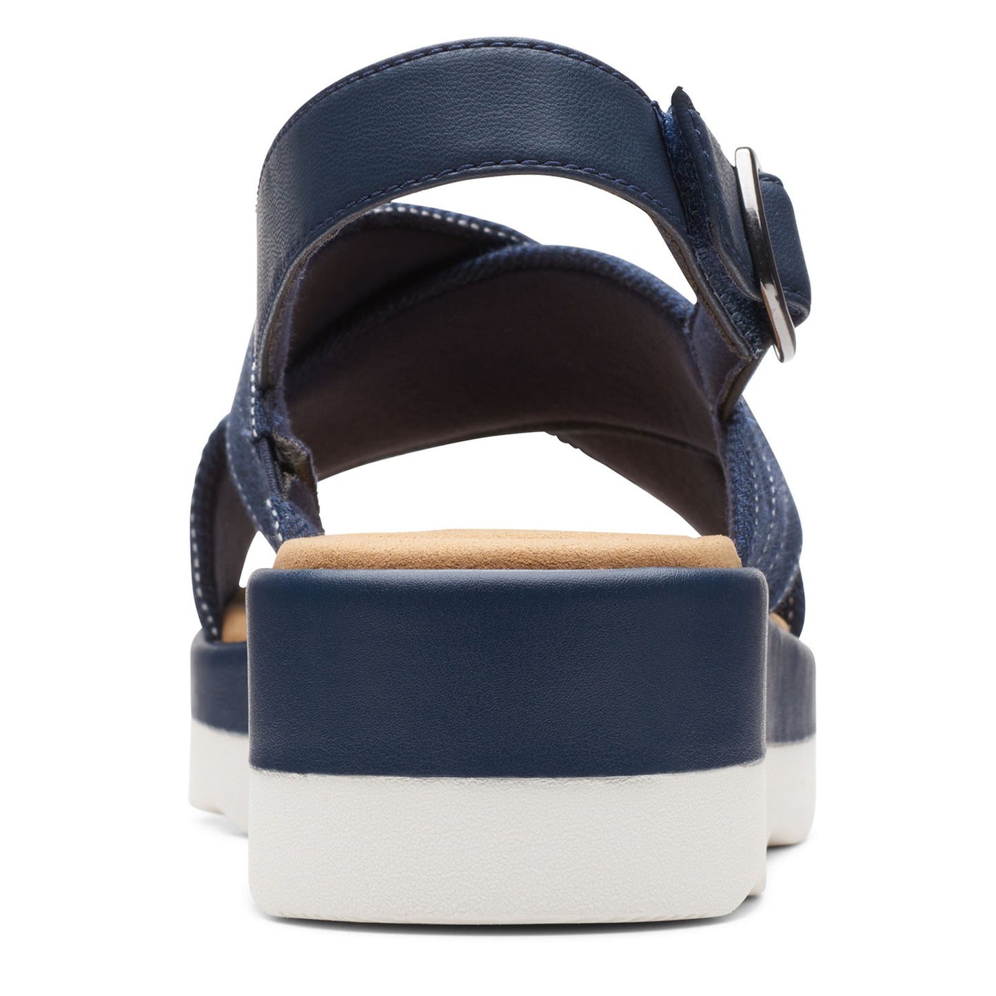 Peltz Shoes Women's Clarks Clara Cove Sandal NAVY 26164725
