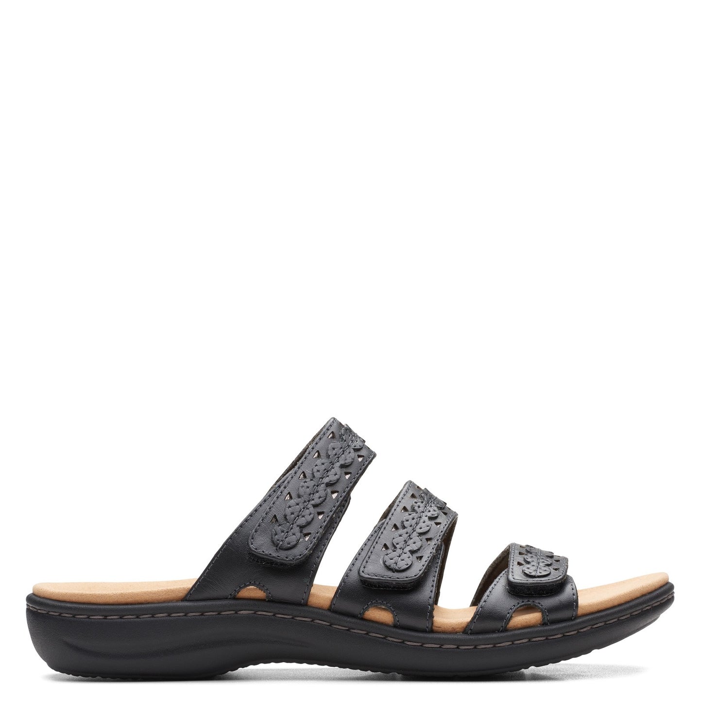 Peltz Shoes Women's Clarks Laurieann Cove Sandal BLACK 26164834