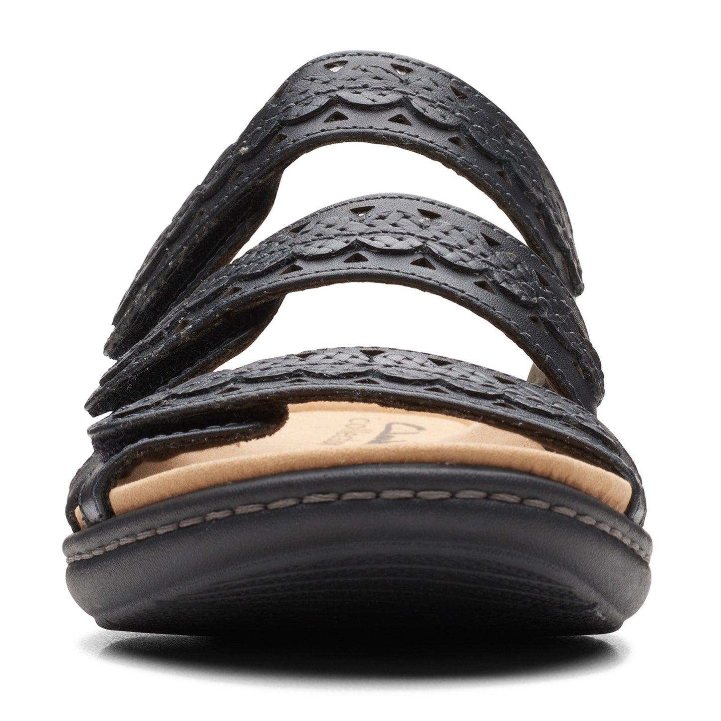 Peltz Shoes Women's Clarks Laurieann Cove Sandal BLACK 26164834