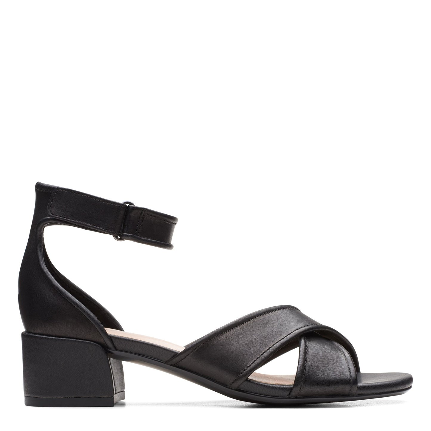 Peltz Shoes Women's Clarks Caroleigh Rise Sandal BLACK 26164861